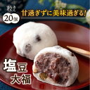 【ふるさと納税】老舗和菓子店の塩豆大福20個｜甘過ぎず止まらない逸品